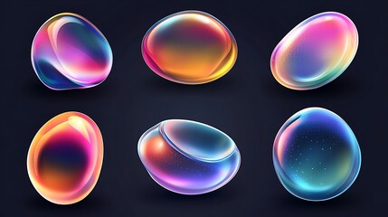 Abstract colorful 3 d shapes