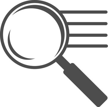 magnifying glass luv icon which is used to see an object to make it look closer and clearer hand lens