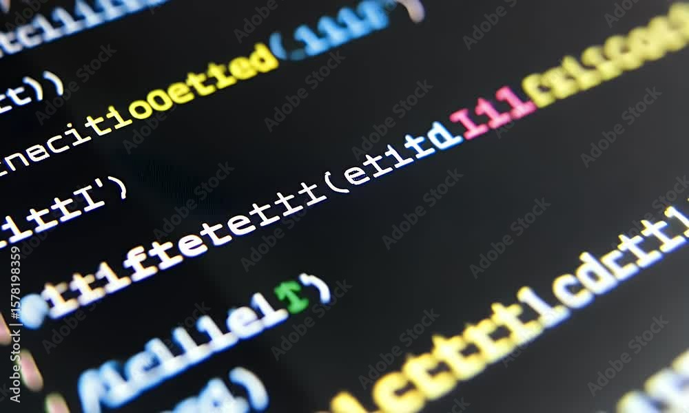 Poster a computer screen displaying the code for an 