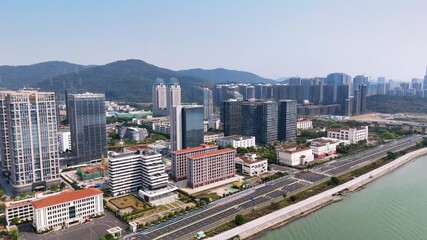 Cityscape of Hengqin Free Trade Zone, Xiangzhou District, Zhuhai City, China