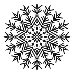 black and white set snowflakes