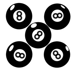 Fototapeta premium billiard balls isolated on white
