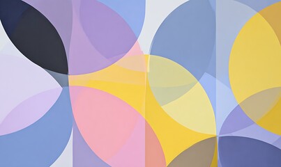 Obraz premium Overlapping circles create abstract colorful design