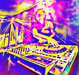 girl dj on the decks