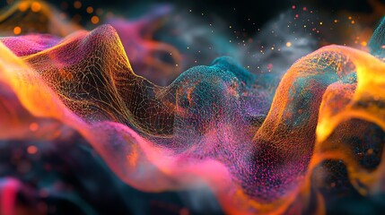 Abstract colorful digital landscape