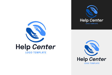 Hand help logo design template vector illustration idea