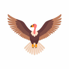 Majestic Lappet-faced Vulture in Flight, Wings Spread Wide