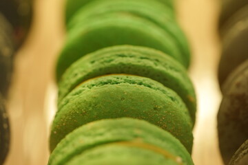 Delicate Matcha Macaron with Earthy Green Tea Flavor