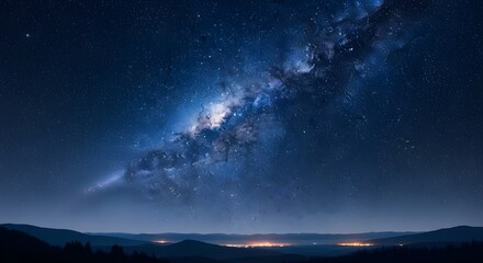 Naklejka premium starry night sky with stars