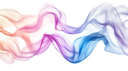 Abstract colorful flowing ribbons
