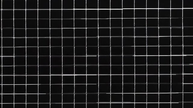 Grid of dark squares with light, blurry lines
