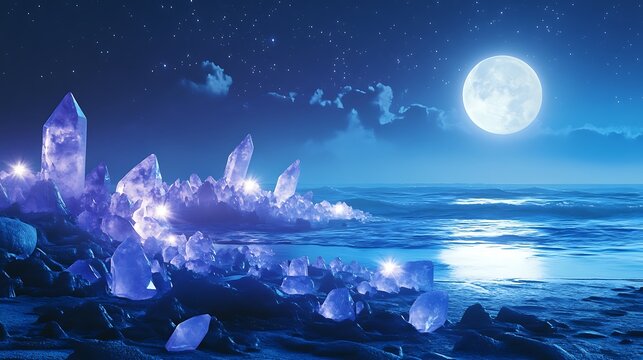Crystal beach moonlight