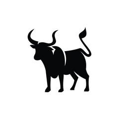 Simple Bull Vector Silhouette