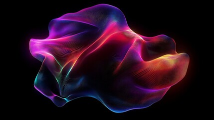 Abstract colorful fluid shape