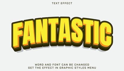 Fantastic text effect in 3d style. Text emblem for advertising, branding, business logo