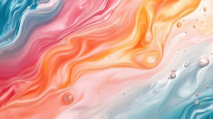Obraz premium Abstract colorful paint flow