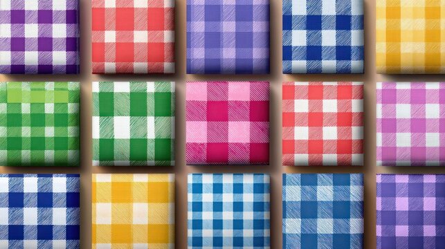 Colorful checkered patterns design