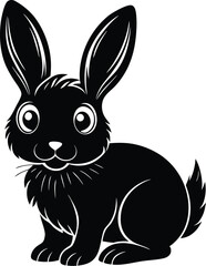 Cute Rabbit Vector Silhouette
