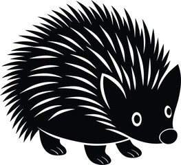 Porcupine vector silhouette illustration
