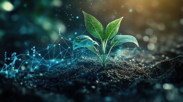 Tech & Nature: A New Sprout's Digital Genesis - Powered by Adobe