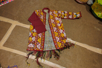 Traditional Rajasthani patchwork cloth  in Jaisalmer India
