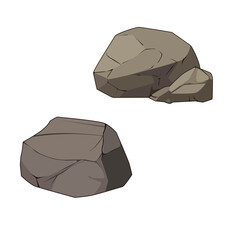 rock cartoon illustration vector pack