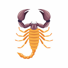 Obraz premium Stylized Scorpion with Large Claws and Segmented Body Illustration