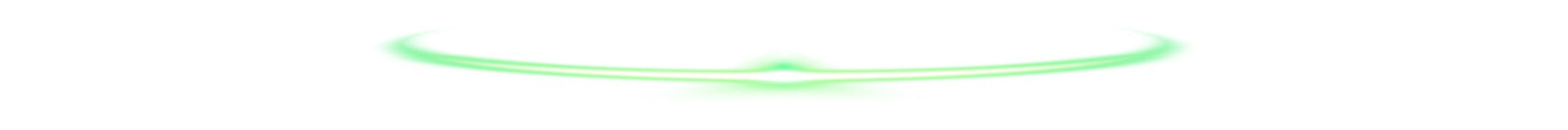 Green Energy Ring Flare on Transparent Background
