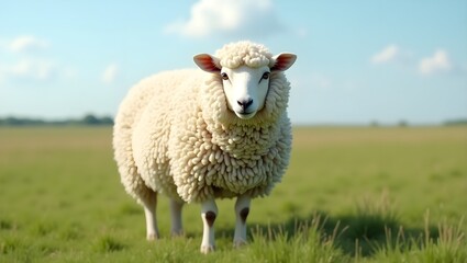 Fototapeta premium sheep in a field