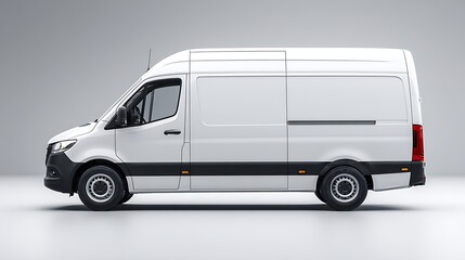 White Delivery Van: Commercial Vehicle for Transportation