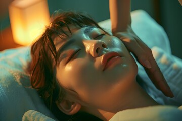 young woman in carnival mask