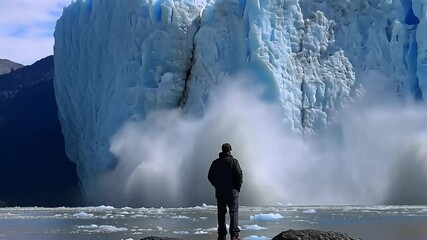man walking on the beach - Powered by Adobe