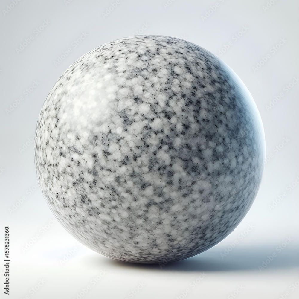 Fototapete polished sphere shows a grey and white mottled pattern creating a textured, smooth, stone effect.