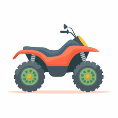Fototapeta premium Vibrant Cartoon ATV Depicting Adventure, Recreation, and Off-Road Excitement.