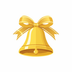 Golden Bell Adorned with a Festive Ribbon for Celebrations and Joy