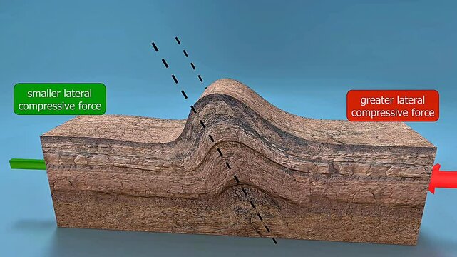 Recumbent fold geolgy.