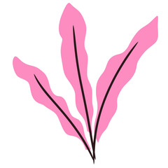 simple pink leaf illustration