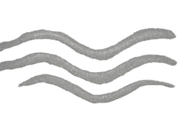 Shimmering silver glitter swirling into curved lines, expressing glamorous luxury against transparent backdrop