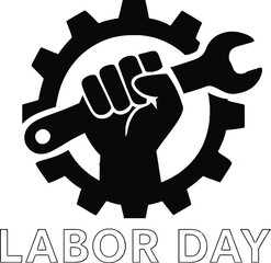 A black and white minimalist silhouette logo