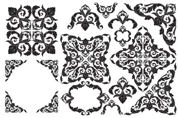 Classical baroque vector of vintage element for design. Decorative design element filigree calligraphy vector. You can use for wedding decoration of greeting card and laser cutting