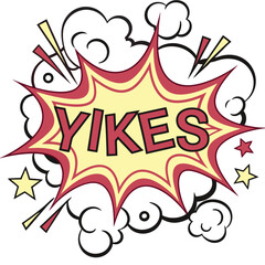 Obraz premium Yikes comic book style speech bubble