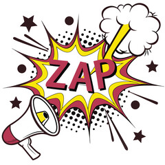 Fototapeta premium Zap comic speech bubble graphic