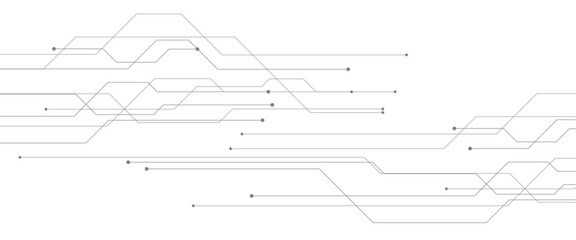 Vector abstract technology on white background, pattern design line technology simple with space for your text
