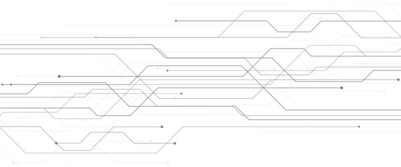 Obraz premium Vector abstract technology on white background, pattern design line technology simple with space for your text