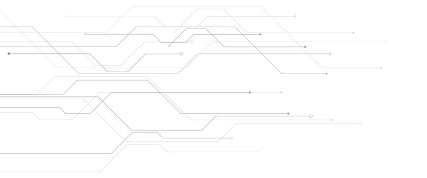 Vector abstract technology on white background, pattern design line technology simple with space for your text