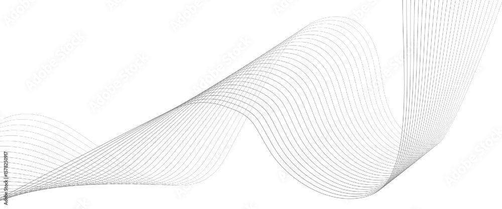 Wall mural vector geometric line geometric simple line waves technology concept