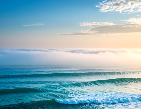 Peaceful ocean sunrise (1) - Powered by Adobe