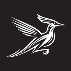 Obraz premium bird logo on the black background, vector illustration, eps10.eps