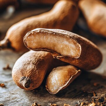 generate a closeup of a tamarind with natural lighting and trending seo optimized
