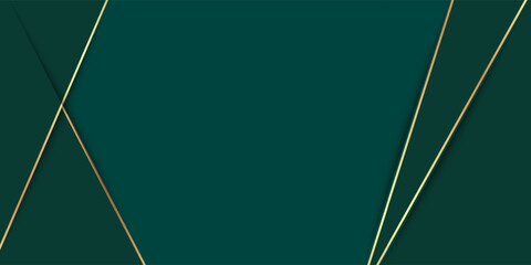 Elegant dark green background with diagonal gold lines.Combines sophistication and minimalism for a high-end visual impression."